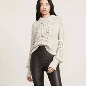 Veronica Beard Beige Cable Knit Sweater LAST CaLL